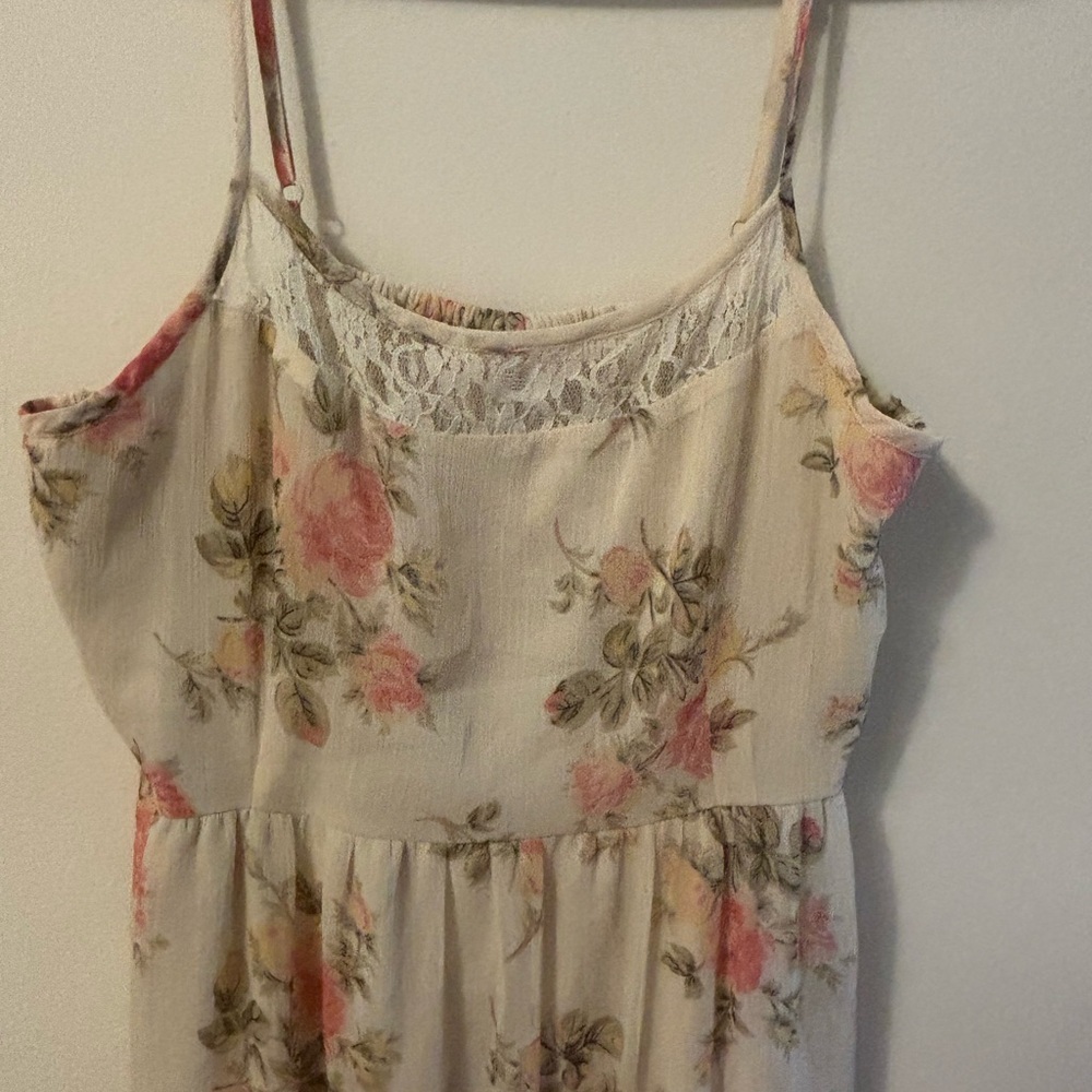 Band of Gypsies Cream Sundress with Spaghetti Straps Size L - Picture 5 of 10